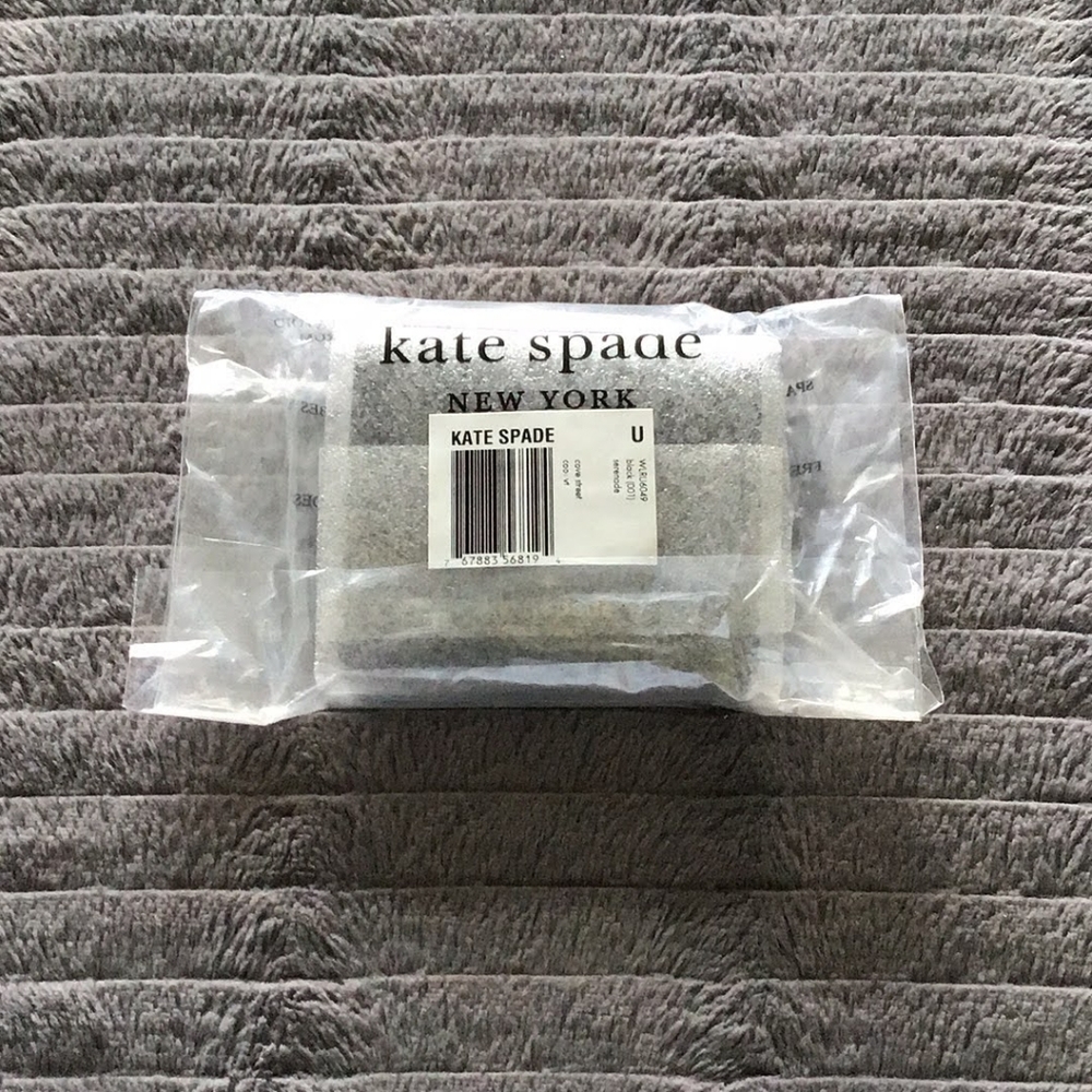 Kate Spade Cove Street Serenade Black Wallet with Silver Accents